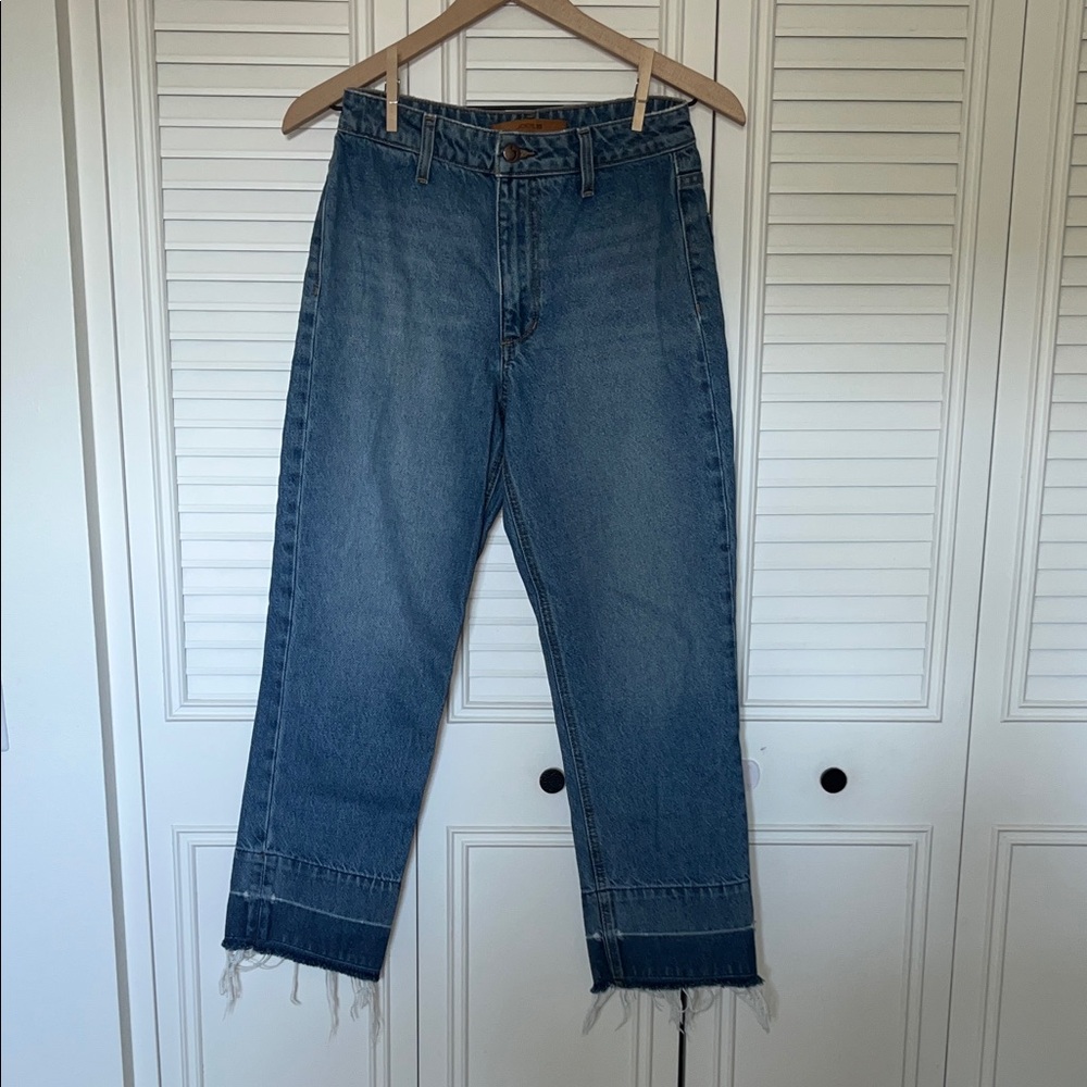Joe's Jeans Medium Blue Straight Crop Jeans